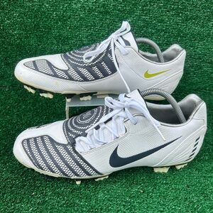 Nike Total90 Shoot II FG 2008 Mens 10 Soccer Cleats 318887 141 White Navy Gold